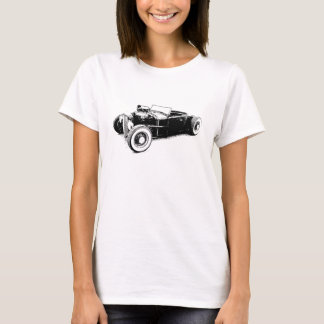 T-shirt dessus de hot rod de dames