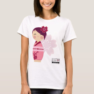 T-shirt Dessus de Kokeshi Sakura