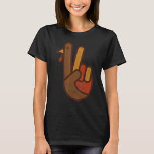 T-shirt Dessus de main de dinde de Thanksgiving rétro vint