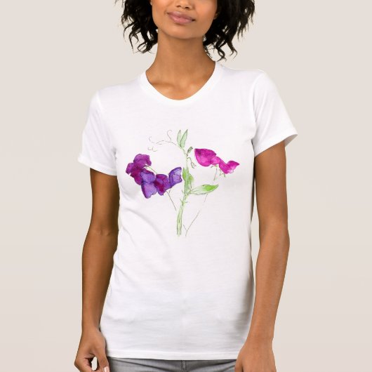 T-shirt Dessus de spaghetti de dames "de pois doux" (Devant)