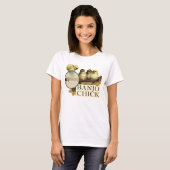 T-shirt Dessus de spaghetti de dames de poussin de banjo (Devant entier)
