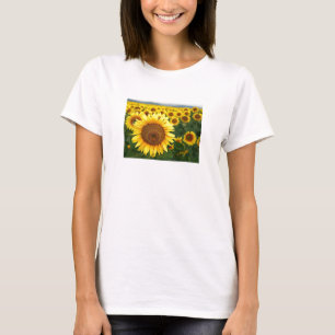 T-shirt Dessus de spaghetti de dames de tournesols d'été