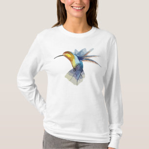 T-shirt dessus d'échauffement de yoga d'aquarelle de