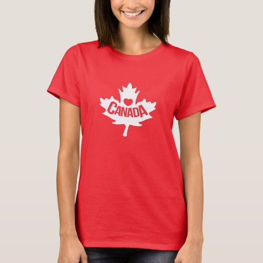 T-shirt Dessus graphique canadien de dames (Devant)