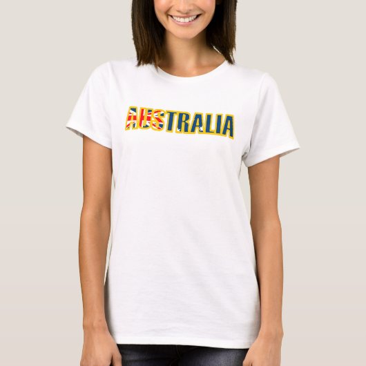 T-shirt Dessus graphique du drapeau des dames Australie (Devant)