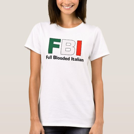T-shirt Dessus italien de spaghetti de dames de FBI (Devant)