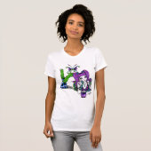 T-shirt Dessus mignon de fée de papillon d'arc-en-ciel (Devant entier)