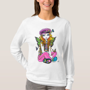 T-shirt Dessus mignon "ensoleillé" de fée de papillon