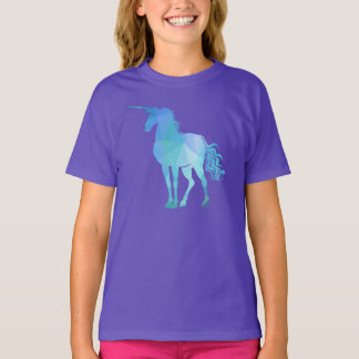 T-shirt Dessus moderne de la licorne de la fille