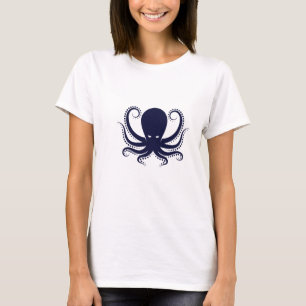 T-shirt Dessus nautique du poulpe des femmes