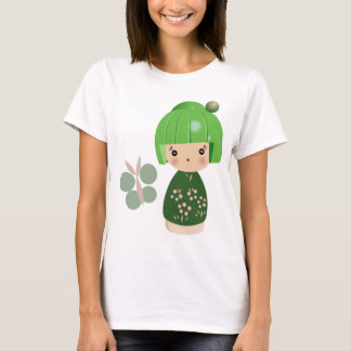 T-shirt Dessus vert de courroies de spaghetti de triplet