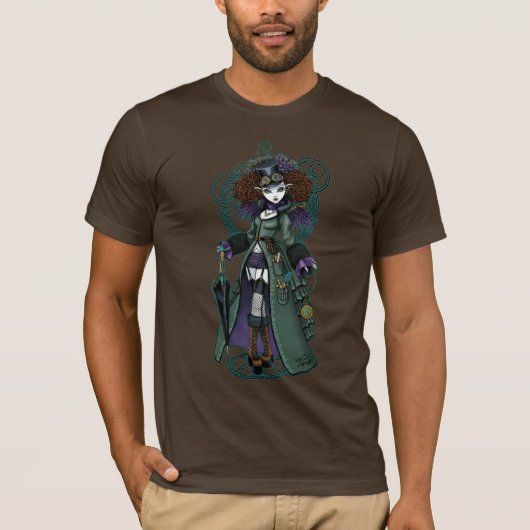 T-shirt Dessus victorien d'ange de vampire de Steampunk de (Devant)