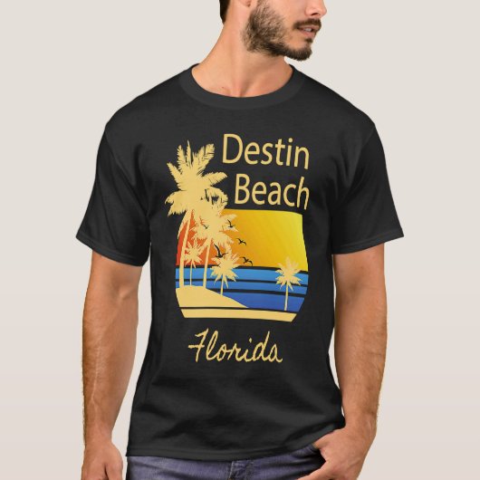 T-shirt Destin Beach Florida Souvenir  Graphic (Devant)