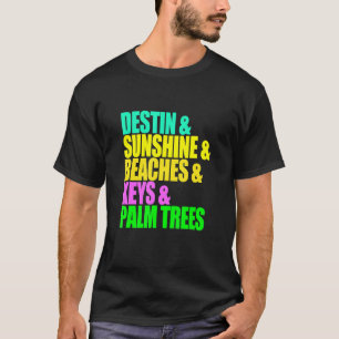 T-shirt Destin Floride Plages Palmiers Sunshine Vacatio