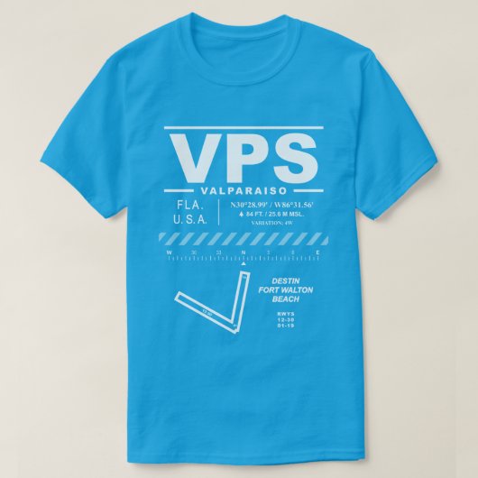 T-shirt Destin Fort Walton Beach Airport VPS (Design devant)