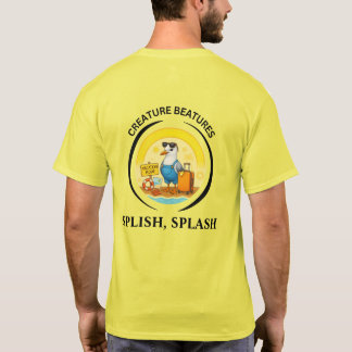 T-shirt destination ensoleillée amusante mouette plage voy