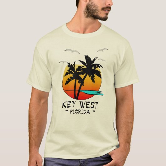 T-SHIRT DESTINATION TROPICALE DE KEY WEST LA FLORIDE (Devant)