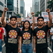 T-shirt Destituer Marcos Corruption Philippine Protest