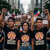 T-shirt Destituer Marcos Corruption Philippine Protest