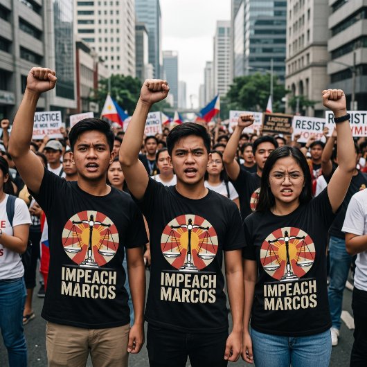 T-shirt Destituer Marcos Corruption Philippine Protest