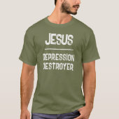 T-shirt Destructeur de dépression Jésus Code QR Écritures (Devant)