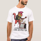 T-shirt "Destruction de glands" Graphique de Squirrel Punk (Devant)