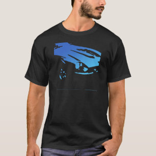 T-shirt Détail de Datsun 240Z - bleu sur la chemise fonc
