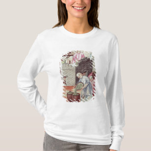 T-shirt Détail d'un vase dépeignant le thé de séchage