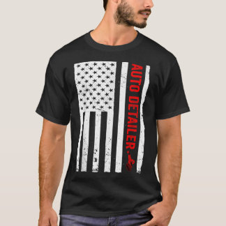 T-shirt Détaillant automatique USA Drapeau Détail du véhic
