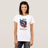 T-shirt *~* Détaillé Aigle chauve AP16 Drapeau américain U (Devant entier)