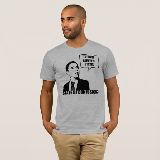 T-shirt d'états d'Obama 57 (Devant entier)