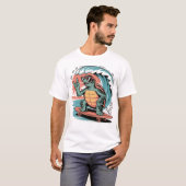 T-shirt d'été avec Skater Turtle (Devant entier)