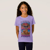 T-shirt d'été de plage de chien mignon (Devant entier)