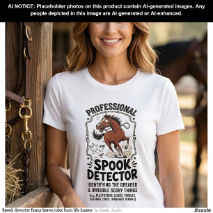 T-shirt Détecteur de fantôme cavalier de cheval drôle humo