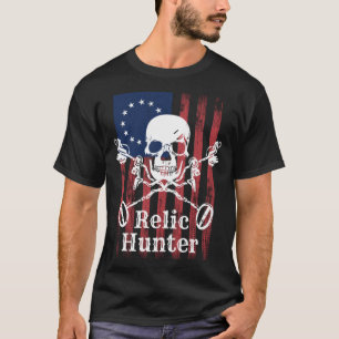 T-shirt Détecteur de métaux Relic Hunter Crâne et détectio
