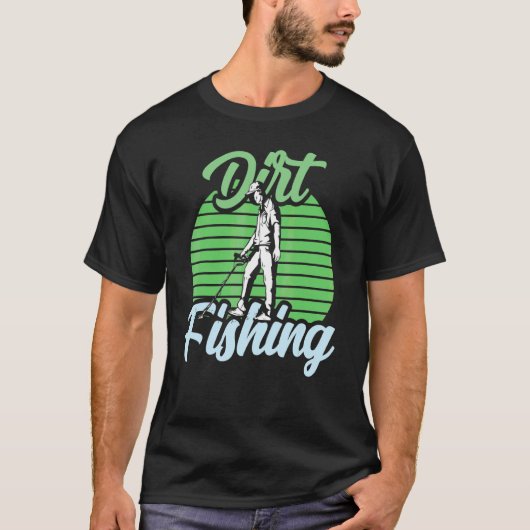 T-shirt Détection de la pêche directe Détecteur de métal D (Devant)