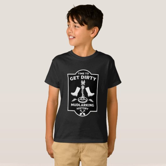 T-shirt Détection de métaux usés (Devant entier)