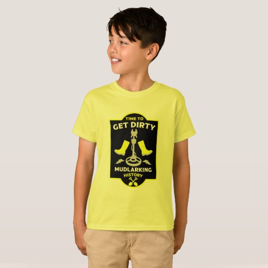 T-shirt Détection de métaux usés (Devant entier)