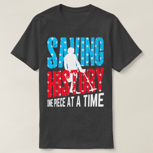 T-shirt Détection des métaux Chasse au trésor Détectoriste (Design devant)