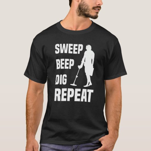 T-shirt Détection des métaux Chasse au trésor Détectoriste (Devant)