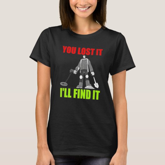 T-shirt Détection des métaux Chasse au trésor Détectoriste (Devant)