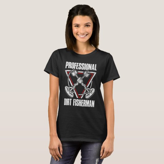 T-shirt Détection des métaux Chasse au trésor Détectoriste (Devant entier)