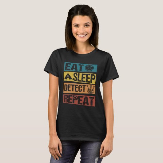 T-shirt Détection des métaux Chasse au trésor Détectoriste (Devant entier)