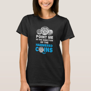 T-shirt Détection des métaux détecteurs de pièces martelée
