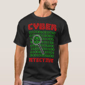 T-shirt Détective Cyber Code Binaire Geek Informatique (Devant)