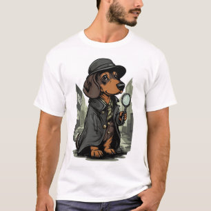 T-shirt Détective Dachshund - Chien de résolution de mystè