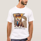 T-shirt Detective on four paws! corgi (Devant)