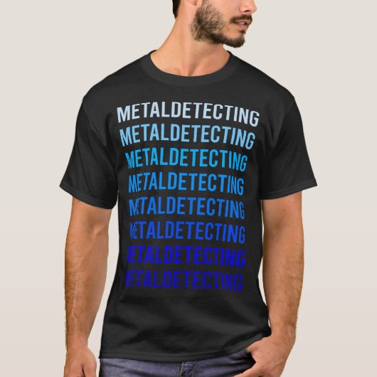 T-shirt Détectoriste de détection de Texttal bleu (Devant)