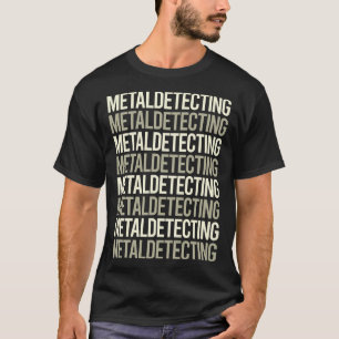 T-shirt Détectoriste de détection en métal de texte blanc