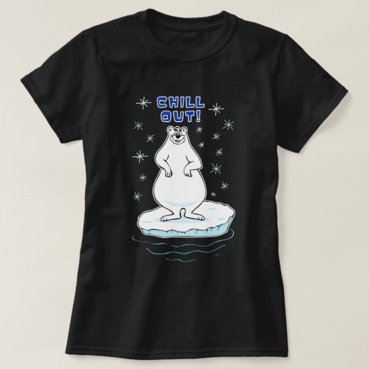 T-shirt Détendez-vous ! Ours polaire (Design devant)